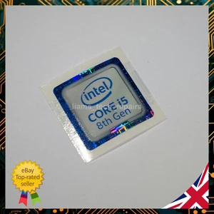 Intel Core i5 Sticker 8th Gen | Metal Foil Badge 18x18mm Original Genuine - Picture 1 of 3