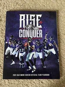 RISE & CONQUER 2024 Baltimore Ravens Team Year Book Magnet Fan Guide - Picture 1 of 3