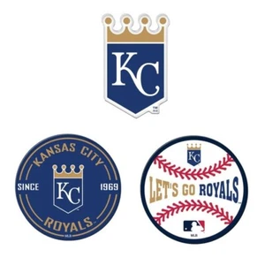 LOT OF TWO (3) KANSAS CITY ROYALS, ACRYLIC MAGNETS FROM WINCRAFT - Picture 1 of 1