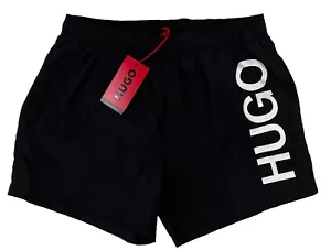 Men's HUGO BOSS Black Swim Trunks Swimsuit XL (Extra Large) NWT NEW ABAS - Picture 1 of 5