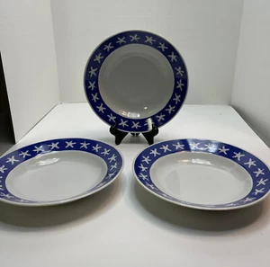 Crate & Barrel China Starfish Soup Cereal Pasta Bowl Set of 3 - Picture 1 of 11