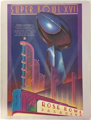 Super Bowl XVII Unsigned Program - Image 1 of 2