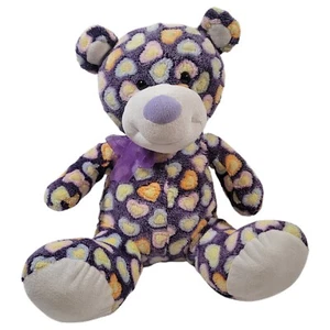 Dan Dee Collectors Choice Purple Hearts Love Stuffed Plush Bear Valentine's Gift - Picture 1 of 7