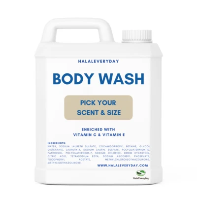 HALALEVERYDAY Body Wash Base - Scented & Unscented Natural Enriched With Vitamin C & E Bulk