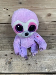 Peluche Ty Beanie Boo Dreamy Sloth 9” rosa viola peluche animale domestico 2019 bambola giocattolo - Foto 1 di 6