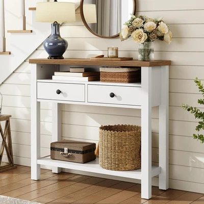 HOOBRO Console Table Entryway Table Sofa Table Side Table 31.5" x 11.8" x 31.5" - Image 1 of 4