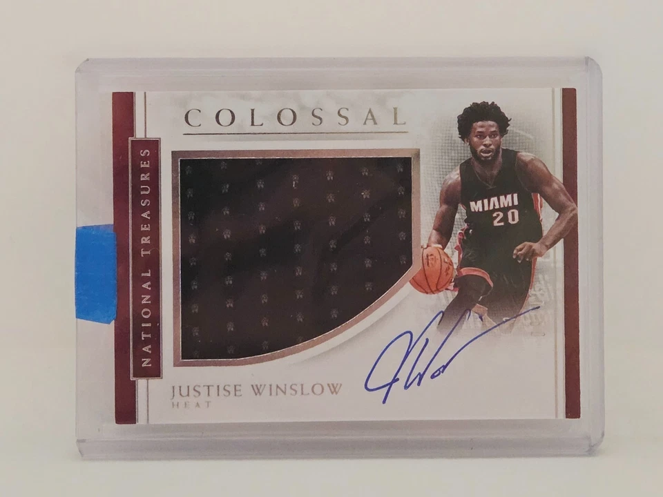 Колоссальная футболка 2016–17 Panini National Treasures /60 Justise Winslow No25 с автографом - Изображение 1 из 2
