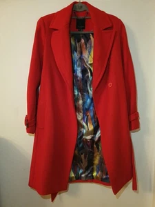 Ted Baker Coat Size 10 2 Jacket Wool Trench Womens Classic Belted Smart Eur 38 - Picture 1 of 12