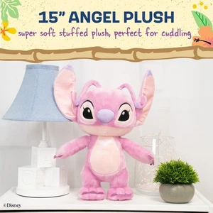 Disney Lilo & Stitch - ÁNGEL Grande 15" Clásico Peluche Animal por Niños Preferidos - Imagen 1 de 6