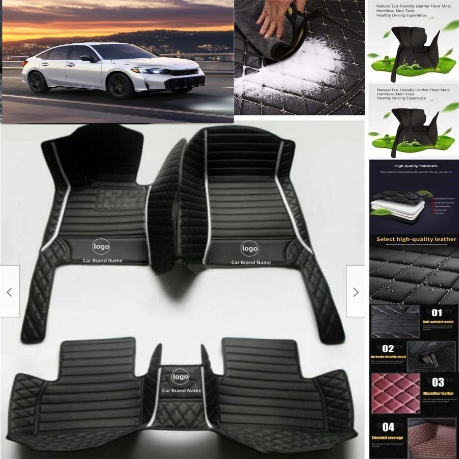 For Honda Civic Car Floor Mats Carpets Cargo Liners Custom All Weather Foto 1 de 4