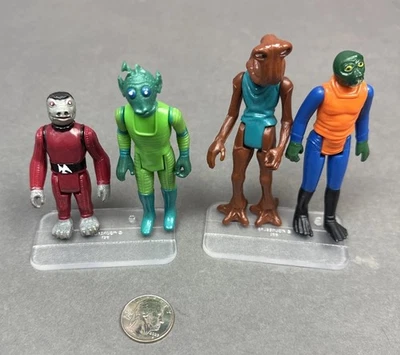 4 винтажных фигурки кантины 1978 Kenner Star Wars: морж/Гридо/Голова молота/Коряги - Изображение 1 из 4