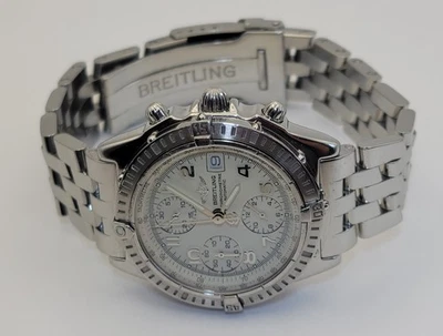 Breitling Chronomat A13352 Orologio Automatico Cronografo 39mm Cassa Bianco - Immagine 1 di 4