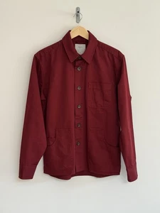 Percival “Outershirt” Shacket Overshirt Shirt Jacket Dark Red Burgundy Medium - Picture 1 of 16