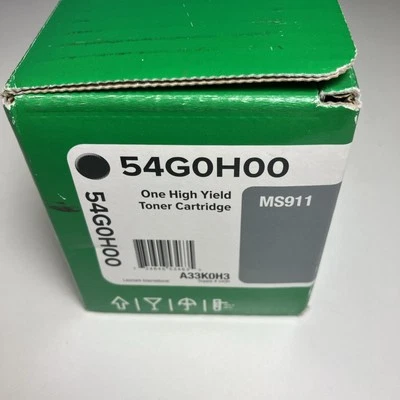 Genuine Lexmark High Yield Toner Cartridge Black 54G0H00 for MS911 Open Box - Image 1 of 3