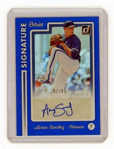 2017 Chronicles Aaron Sanchez Donruss Signature Series Blu #/99 Blue Jays - Foto 1 di 2