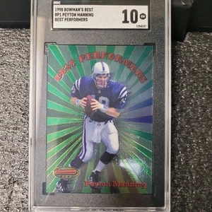 1998 BOWMAN'S BEST #BP1 PEYTON MANNING SGC 10 GEM MNT BEST PREFORMERS - Picture 1 of 2