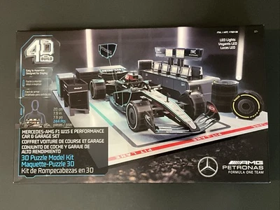 4D Build Mercedes W15 Garage Set 3D Model Puzzle with LED Lights – Sealed NIB - Image 1 of 4