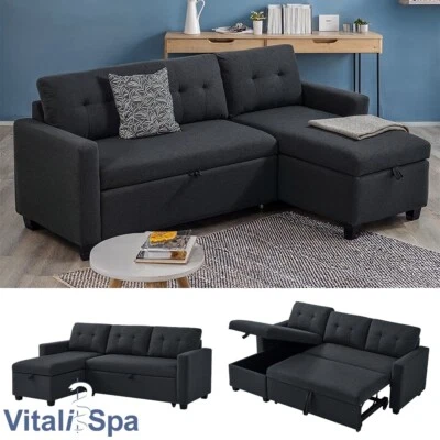 Ecksofa Campina Anthrazit 226 x 161 cm L-Form VitaliSpa - Bild 1 von 4