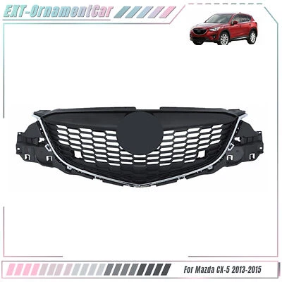 Black Chrome Plastic Front Bumper Upper Grille For Mazda CX-5 13-2015 MA1200187 Foto 1 de 4