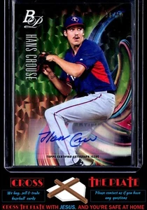1-2018 Bowman Platinum Top Prospects Ice Auto Hans Crouse Rangers 36/50 #TOP-36 - Picture 1 of 2