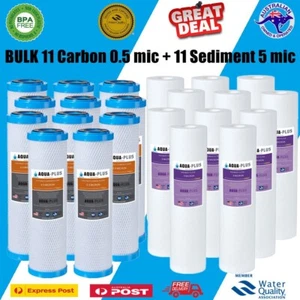 BULK 11 Carbon 0.5mic and 11 Sediment 0.5mic Replacement Water Filter Cartridges - Bild 1 von 6