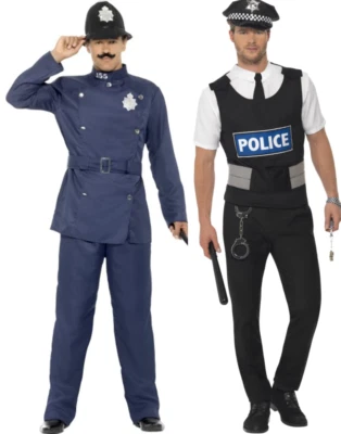 Fantasia masculina fantasia uniforme policial policial febre adulto nova - Imagem 1 de 3