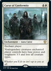 CURSE OF CONFORMITY mtg NM-M Innistrad: Midnight Hunt Commander 1 Rare - Picture 1 of 1