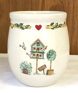 Cerámica Thomson, China, con pajarera, pájaros, arbustos, aproximadamente 5,5 pulgadas de alto - Imagen 1 de 4