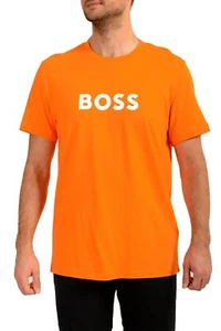 Hugo Boss Men's T-Shirt RN Regular Fit Orange Short Sleeve T-Shirt US XL IT 54 - Picture 1 of 6