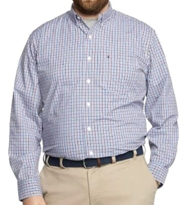 Nueva Camisa IZOD Para Hombre Con Botones Rendimiento Manga Larga Elastizada Grande Alta Nueva Con Etiquetas Foto 1 de 4