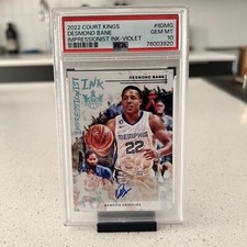 2022 Court Kings DESMOND BANE Impressionist Ink Violet Auto /35 PSA 10