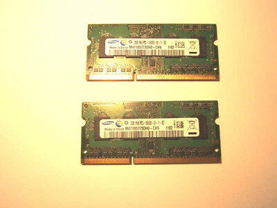 4GB 2x2GB SAMSUNG DDR3 1333MHz Laptop RAM PC3-10600S 204Pin SODIMM M471B5773DH0 - Image 1 of 3