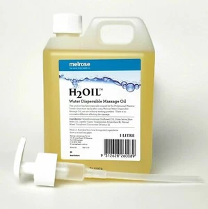 Melrose H2Oil Water Dispersible Massage Oil 1L with Pump New Batch Exp 9-12-2027 - Picture 1 of 2
