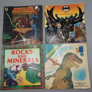 He-Man Masters of the Universe, Batman, Rocks Mineral Dinosaurs Golden Book Lot - Imagen 1 de 6
