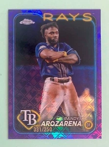 2024 Topps Chrome #153 Randy Arozarena /250 Purple Refractor - Picture 1 of 3