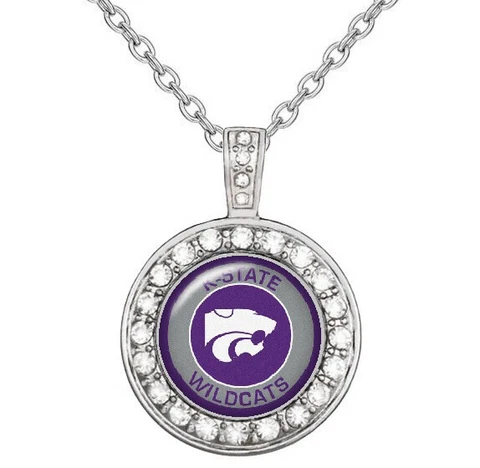 Kansas State Wildcats Women's 925 Sterling Silver Necklace College Football D18 Cover