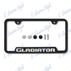 Marco de placa de matrícula negro resistente grabado con láser grabado con láser Au-TomotiveGold para JEEP GLADIATOR - Imagen 1 de 5