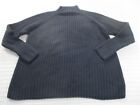 Jones New York Womens Sweater 1X Black High Neck Long Sleeve Solid Knit Cotton