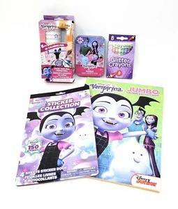 Disney Vampirina Set of 5: Coloring book Puzzle 24pc, Stickers, Crayon, Roll New - Picture 1 of 1