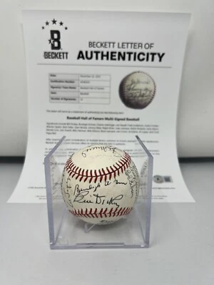 Gehringer Kaline Musial Spahn Signed HOF Legends Baseball Beckett 23 Autos - Image 1 of 4