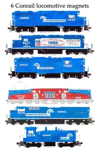 Conrail Lokomotiven Set #1 Set 6 Magnete von Andy Fletcher - Bild 1 von 1
