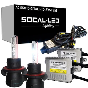 SOCAL-LED AC 55W H13 9008 HID BI-XENON Kit High Power Dual Beam Headlight Bulbs - Picture 1 of 8