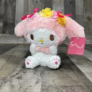 Japan Sanrio characters Nakajima MY MELODY Flower Ribbon plush plushie NWT 8" - Picture 1 of 11