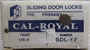 Cal Royal SDL17 Sliding Door Lock Passageway Finish US3, polished brass - Picture 1 of 5