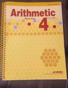 Abeka  4th Grade Arithmetic Work Text 4 Teacher Answer Key 4th Edition - Picture 1 of 4