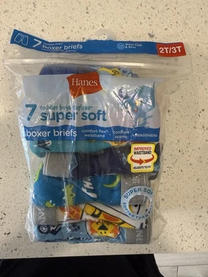 Hanes Toddler Boys' Boxer Brief Underwear 7 Pack Assorted 2T/3T - Image 1 of 4