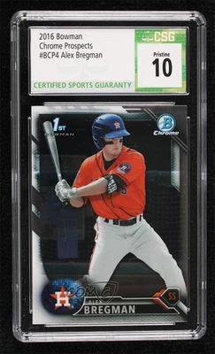 2016 Bowman Chrome Prospects Alex Bregman #BCP4 CSG 10 Pristine - Image 1 of 2