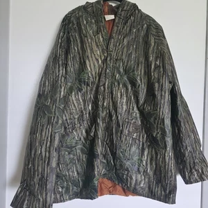 Realtree Camo Hunting Rain Nylon Hooded Mens Large Jacket - Picture 1 of 18