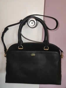 NWT Vince Camuto Black With Suede Trim Satchel Crossbody Bag Handbag Purse - Picture 1 of 10