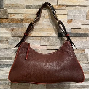 Dooney & Bourke 1975 Leather Shoulder Bag | Brown Pebbled, Duck Charm, EUC - Picture 1 of 13